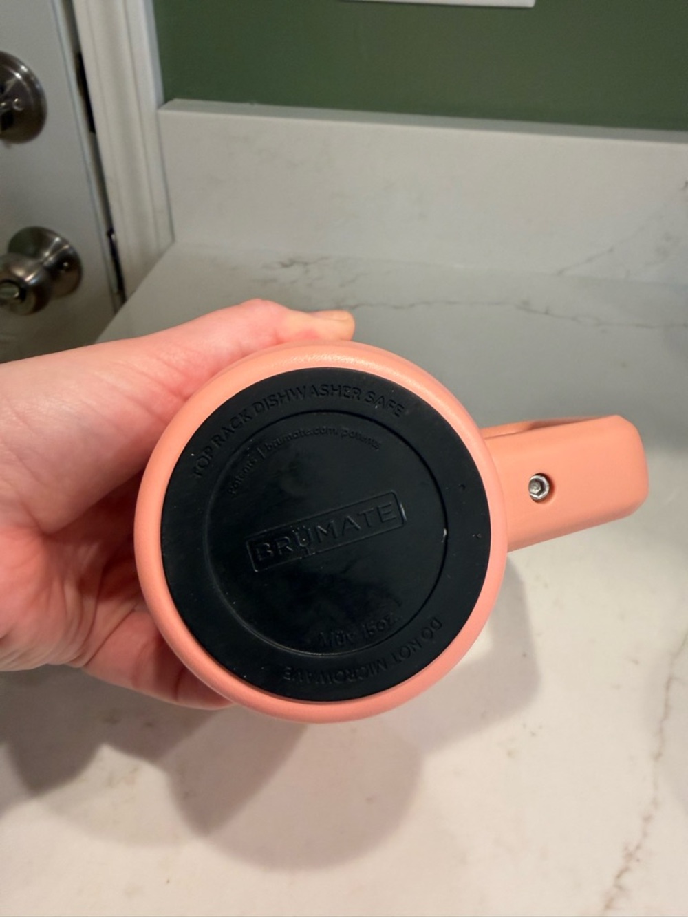 BrüMate Pink Insulated Travel Mug with Handle - Picture 6 of 6
